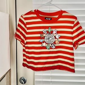 ALAB skater style crop graphic tee